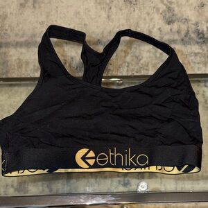 Ethika Black and Gold Sports Bra